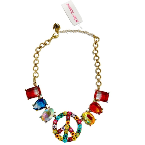 NWT Rare Betsey Johnson Peace Necklace - Picture 3 of 5